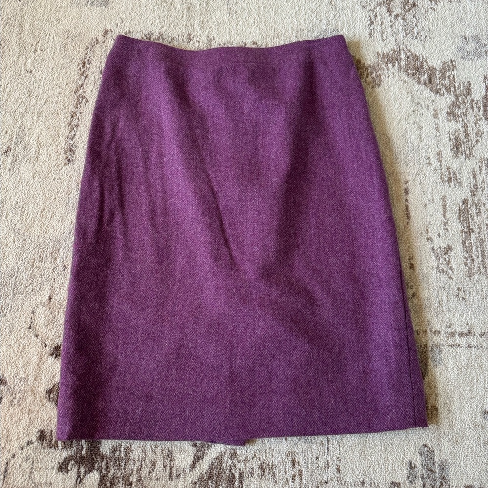 J. Crew Purple Pencil Skirt Knee-Length Workwear